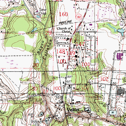 Topographic Map of Christian Life Center, LA