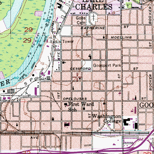 Topographic Map of Christians of Eternal Faith Church, LA