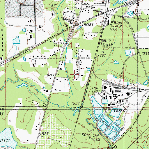 Topographic Map of Christway Church, LA