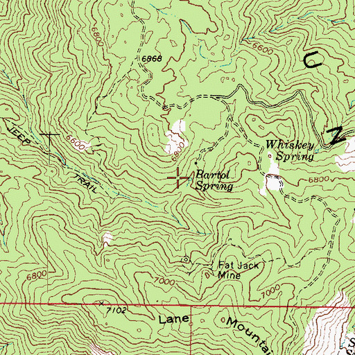 Topographic Map of Bartol Spring, AZ