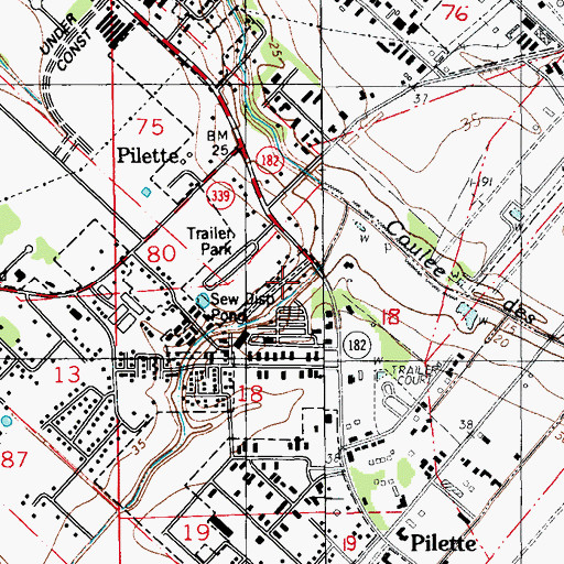 Topographic Map of Church of the Nazarene, LA