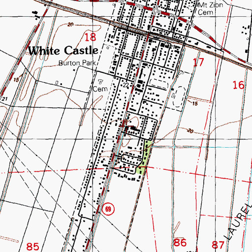 Topographic Map of City of Refuge Church, LA
