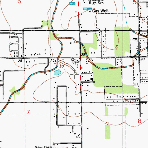 Topographic Map of Community Baptist Church, LA