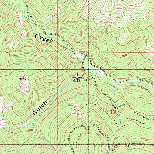 Topographic Map of Fish Gulch, CA