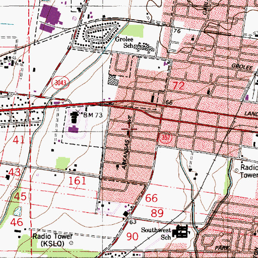 Topographic Map of Community Chapel Church of God, LA