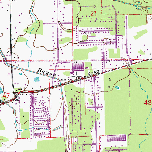 Topographic Map of Community Christian Center, LA