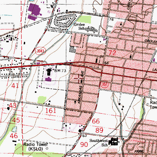 Topographic Map of Community Family Life Center, LA