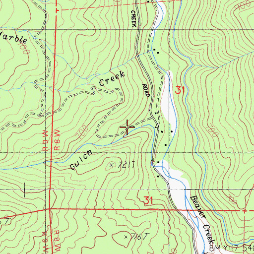 Topographic Map of Fish Gulch, CA