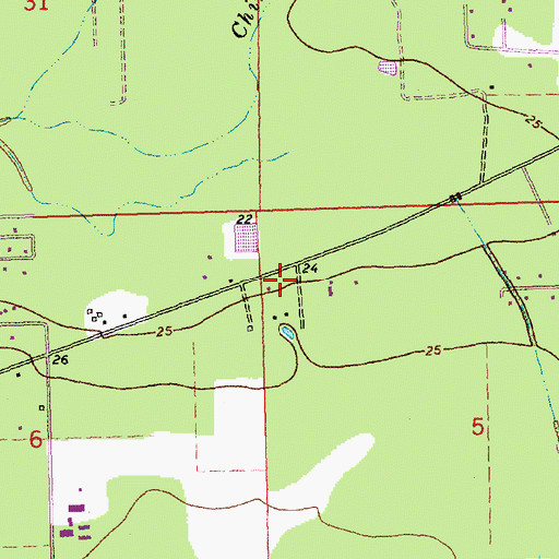 Topographic Map of Cornerstone Assembly of God, LA
