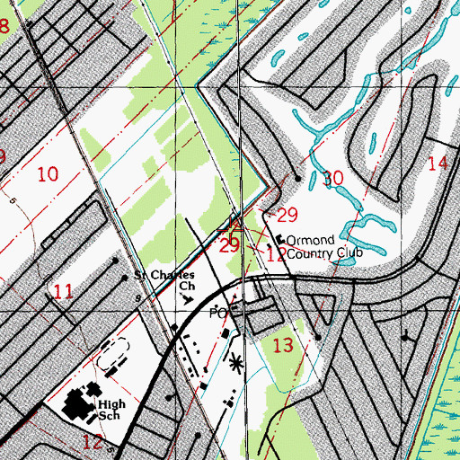 Topographic Map of Covenant Church, LA