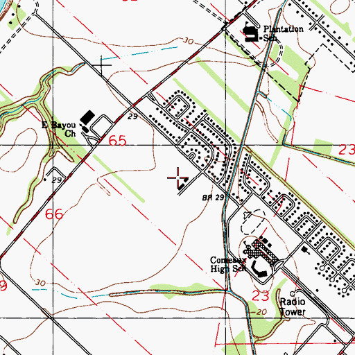 Topographic Map of Covenant United Methodist Church, LA