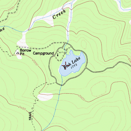 Topographic Map of Fish Lake, CA