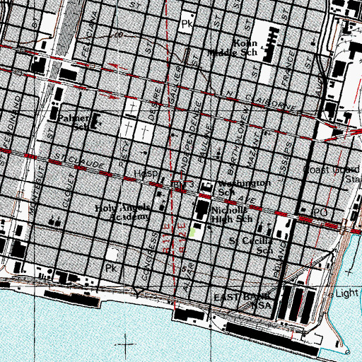 Topographic Map of Daily Walking With Christ Church, LA