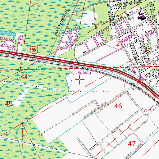 Topographic Map of Deep Waters Ministries, LA