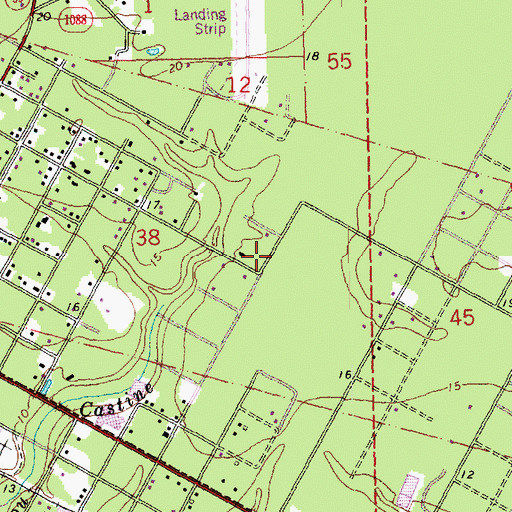 Topographic Map of Deliverance Tabernacle, LA