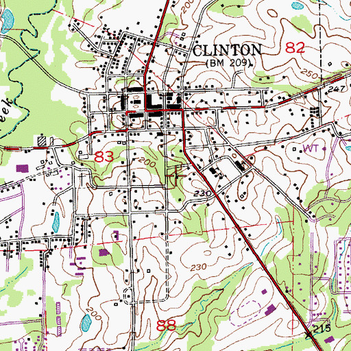 Topographic Map of Destiny Faith Christian Center, LA