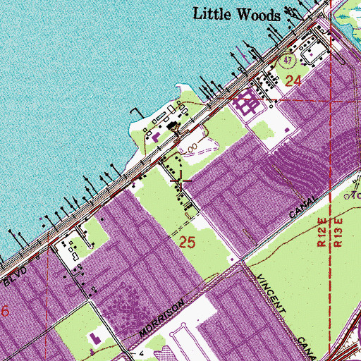 Topographic Map of Eastern Star Missionary Baptist Church, LA