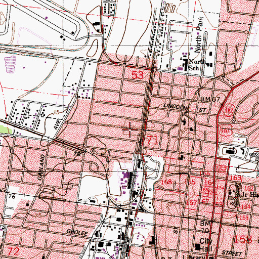 Topographic Map of Ebenezer Baptist Church, LA