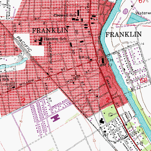 Topographic Map of Ebenezer Missionary Baptist Church, LA