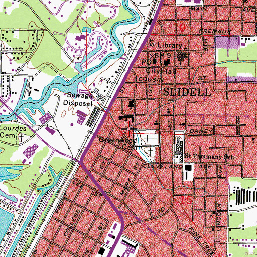 Topographic Map of El Bethel Apostolic Ministry, LA