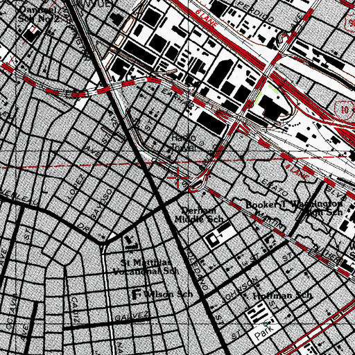 Topographic Map of Ephesian Baptist Church, LA