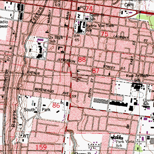 Topographic Map of Episcopal Church of the Epiphany, LA