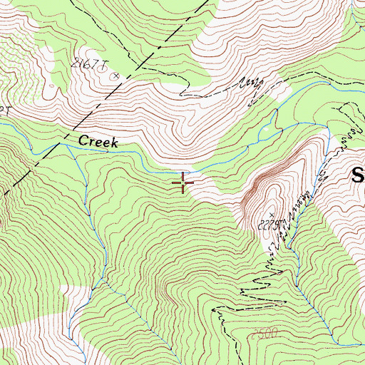 Topographic Map of Fish Valley, CA
