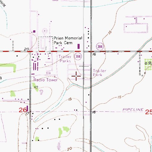 Topographic Map of Fairview United Methodist Church, LA