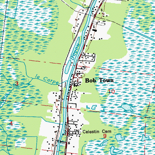 Topographic Map of Faith Baptist Church, LA