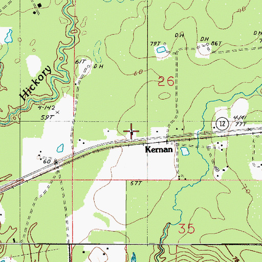 Topographic Map of Faith Baptist Church, LA