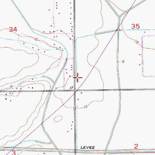 Topographic Map of Faith Bible Church, LA
