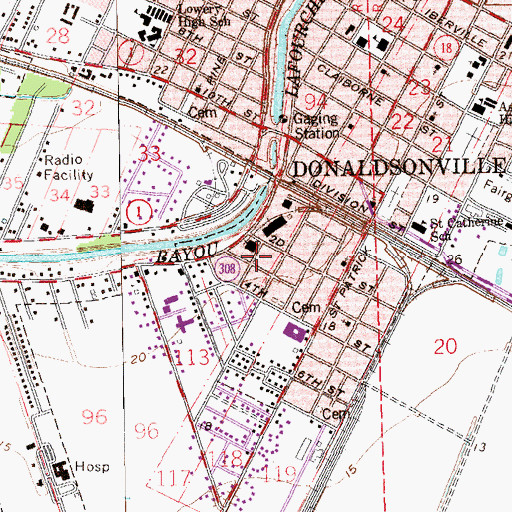 Topographic Map of Faith Christian Center, LA