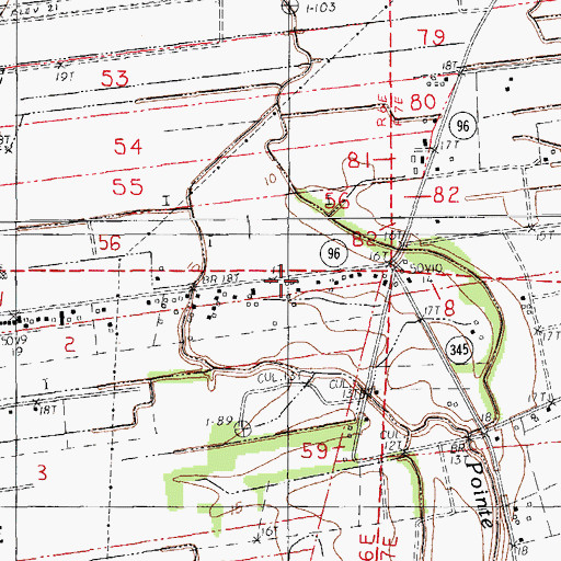 Topographic Map of Faith Life Christian Fellowship Church, LA