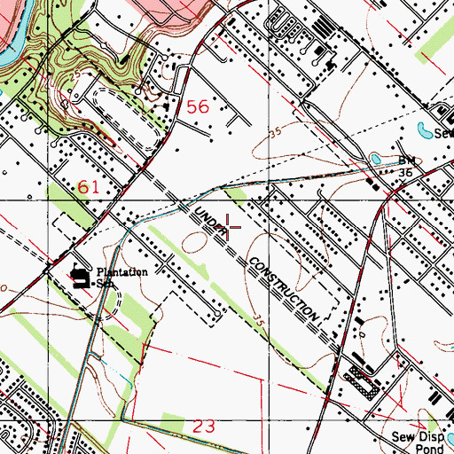 Topographic Map of Faith Lutheran Church, LA