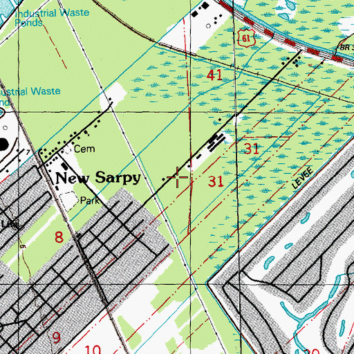 Topographic Map of Faith Praise and Deliverance Church, LA