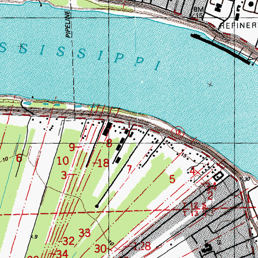 Topographic Map of Faith Praise and Deliverance Church, LA