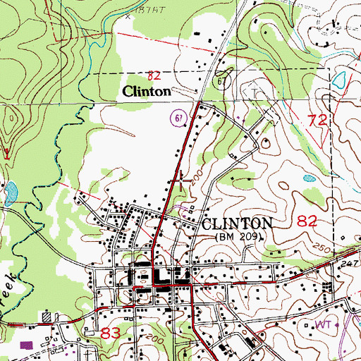 Topographic Map of Faith Presbyterian Church, LA