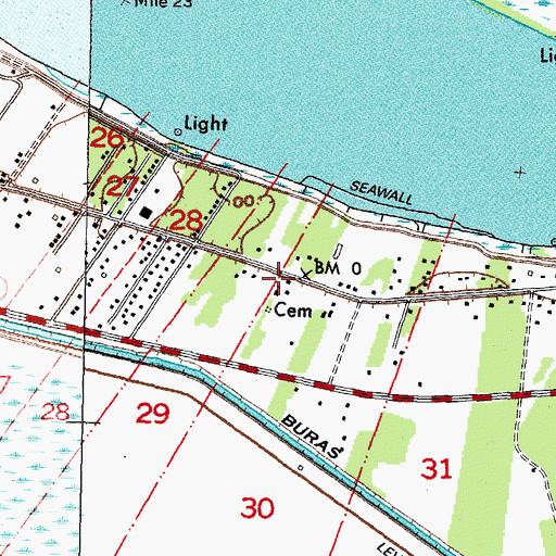 Topographic Map of Faith Temple, LA