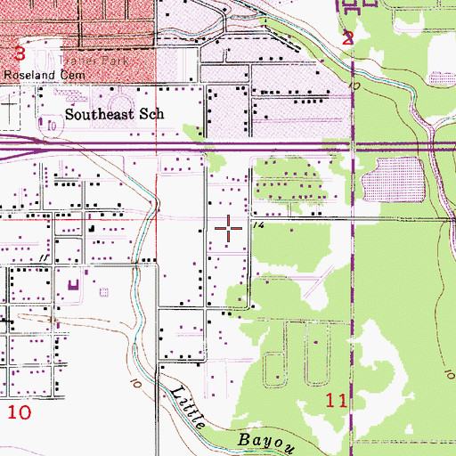 Topographic Map of Faith Temple of Sulphur, LA
