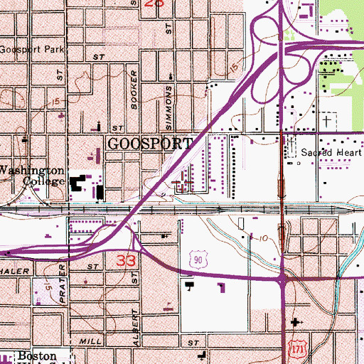 Topographic Map of Family Baptist Church, LA