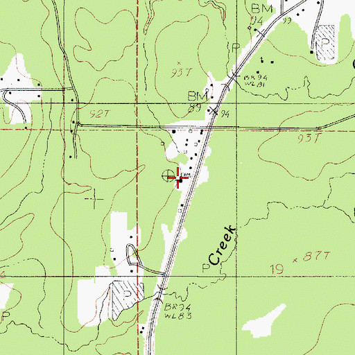 Topographic Map of Family Life Christian Church, LA