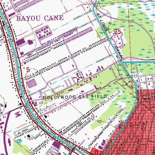 Topographic Map of Church of Christ, LA