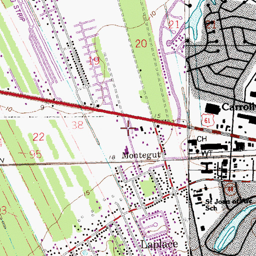 Topographic Map of Church of Christ, LA