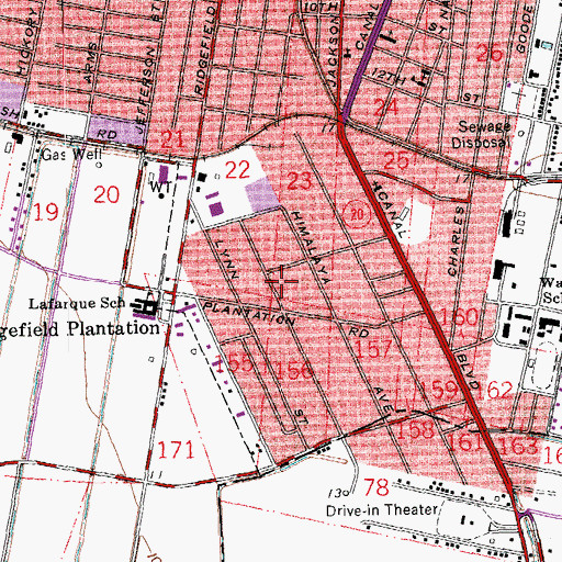 Topographic Map of Church of Christ, LA