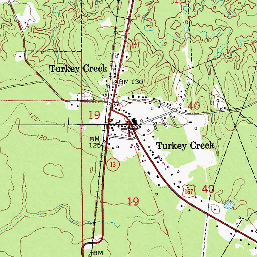 Topographic Map of Church of Christ, LA