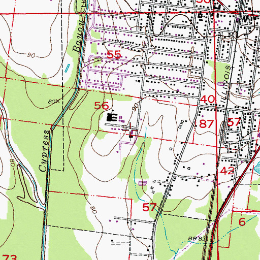 Topographic Map of Church of Christ, LA