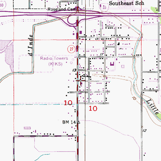 Topographic Map of Church of Christ of South Sulphur, LA
