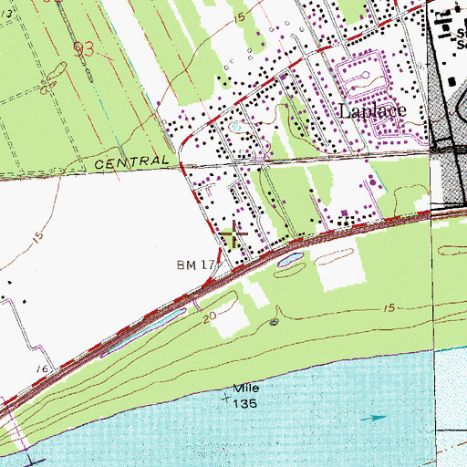 Topographic Map of Church of God in Christ, LA