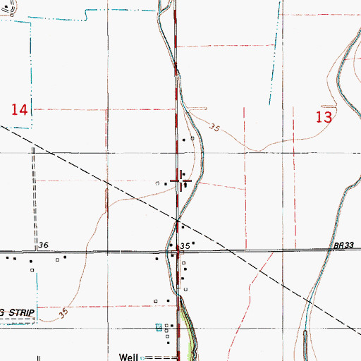 Topographic Map of Church of Jesus Christ, LA