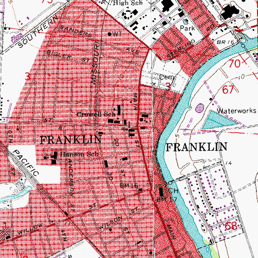Topographic Map of Church of the Assumption, LA